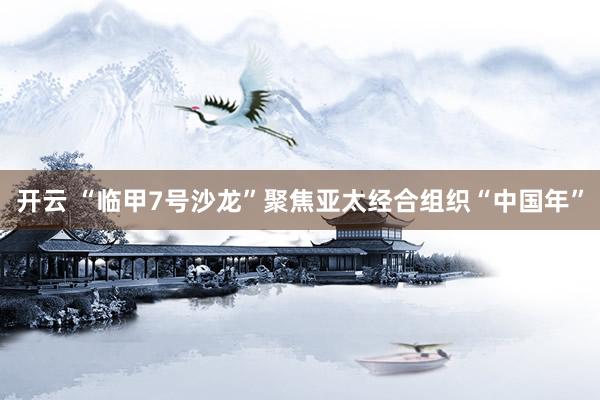 开云 “临甲7号沙龙”聚焦亚太经合组织“中国年”